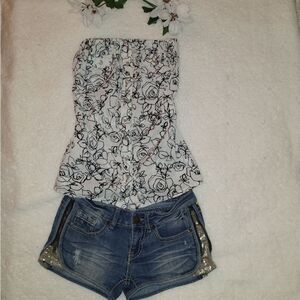 Kirra Strapless Floral Halter Top